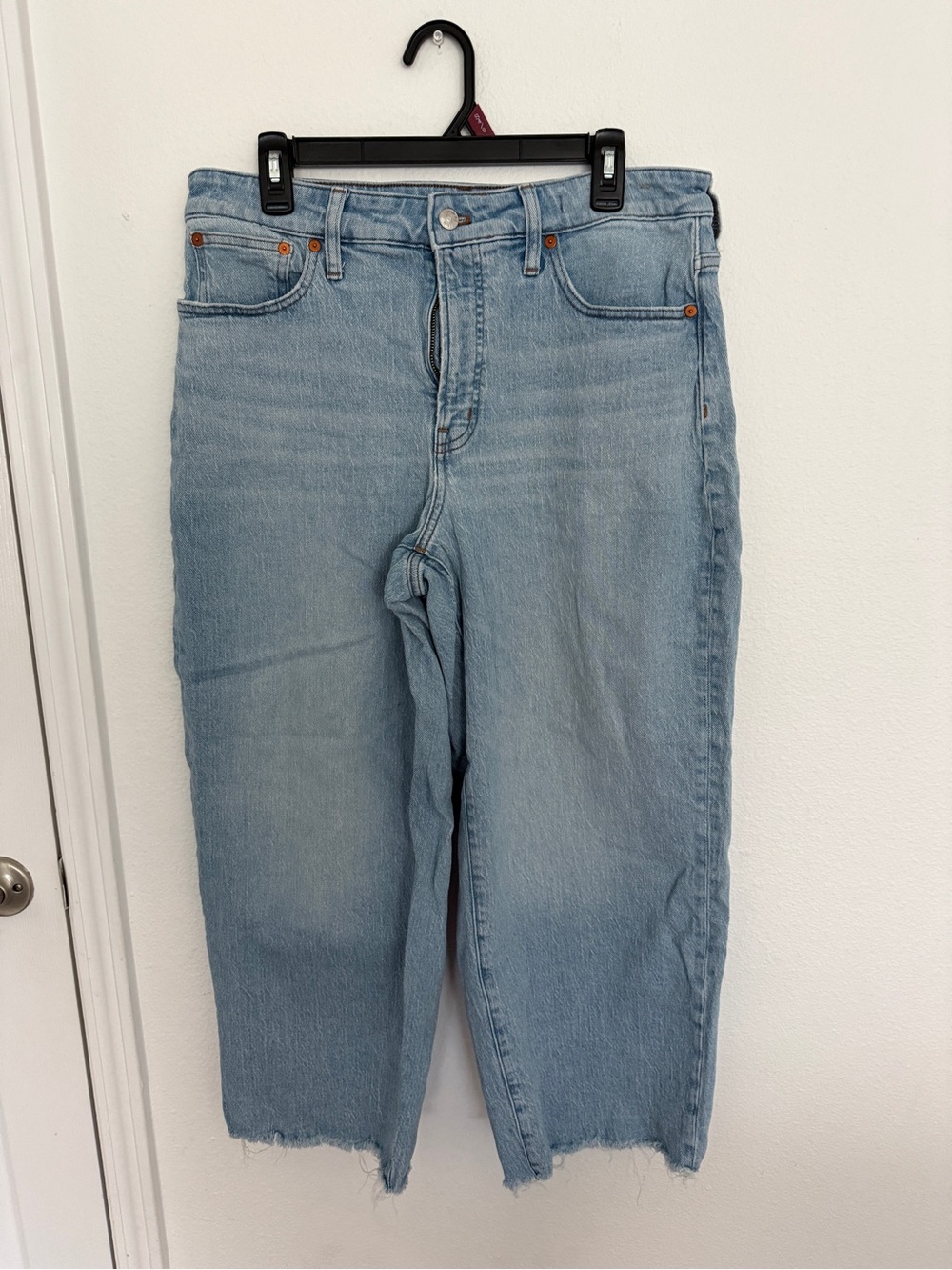 Madewell Women’s Curvy Perfect Vintage Wide Leg Crop Jeans Sz 31 - Picture 4 of 14